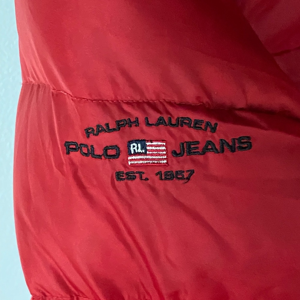 Polo Ralph Lauren Red Puffer Down Jacket ( size S ) - Picture 8 of 11